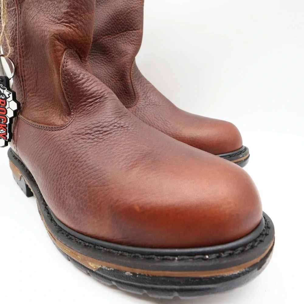 Rocky IronClad 5685 Pull-On Boots Mens 13M Brown Leather Waterproof New